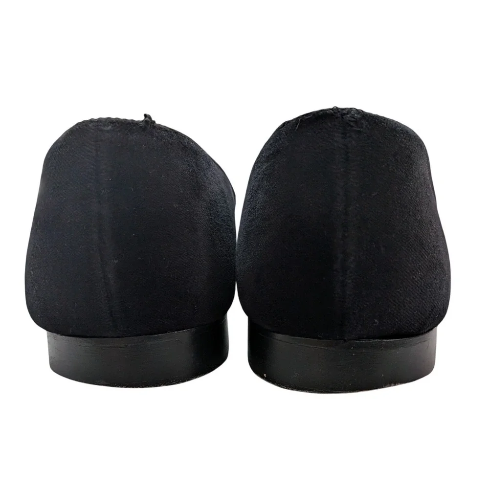 Brooks Brothers Peal & Co Velvet Crown Slippers Mens 13 D Black England Leather